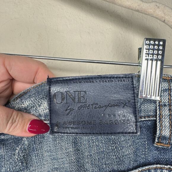 One Teaspoon Freebird Awesome Baggies Low Waist Relaxed Leg Fray Hem Jeans 26 - Picture 15 of 16